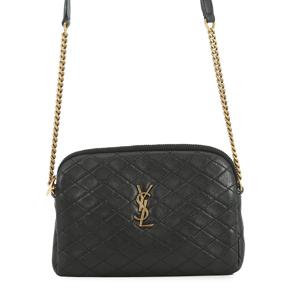 Saint Laurent Paris Shoulder Bag Gabby Camera Lambskin Black